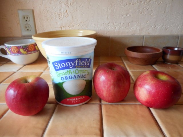 Your dog will like eating apples blended with yogurt... frozen or unfrozen